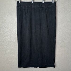 Lane Bryant Soft Denim Charcoal Gray Pencil Skirt
